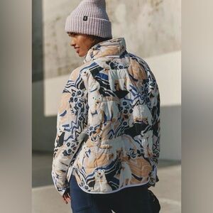 Free People Movement  Pippa Printed Packable Puffer Jacket Polar Bears print